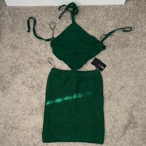 Fashion Nova Emerald Sweater skirt Set